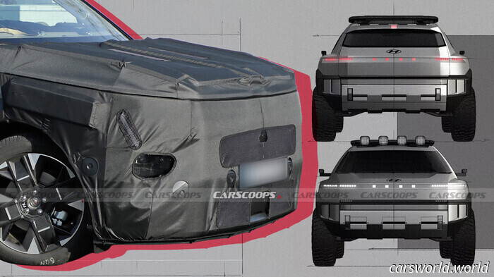 2027 Hyundai Tucson Spotted Testing in Germany While Operating Undercover at the LA Auto Show | Carscoops